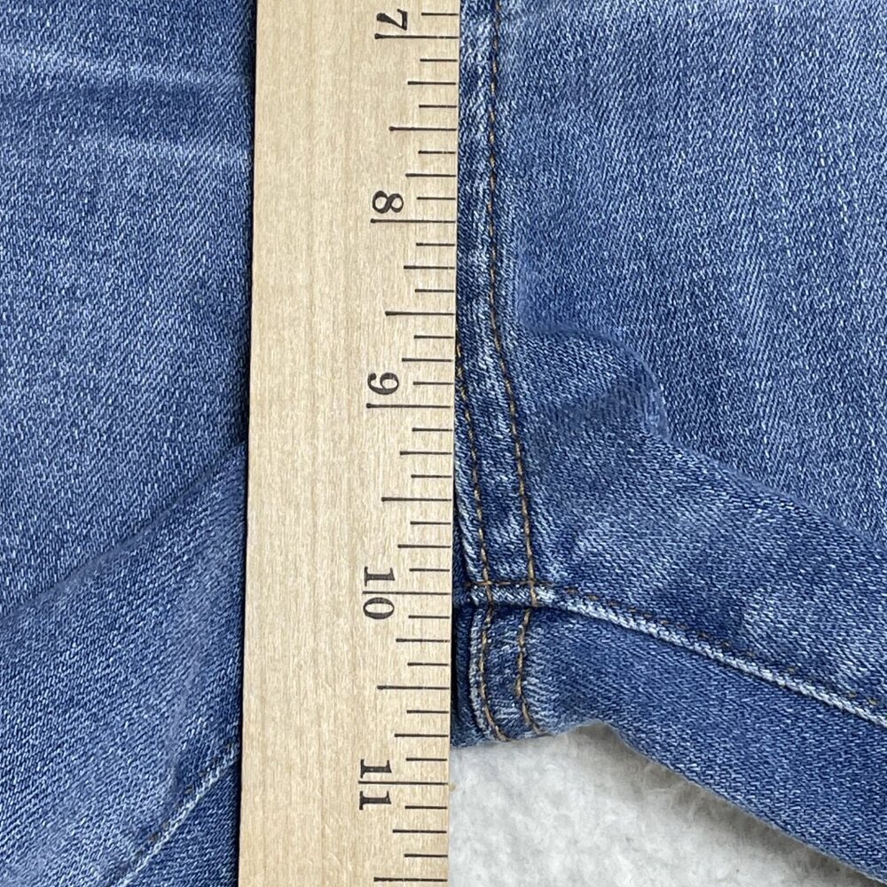 Chicos So Slimming US Size 8 Girlfriend Slim Leg Crop Blue Tie Dye Jeans 29x22 - Picture 9 of 12
